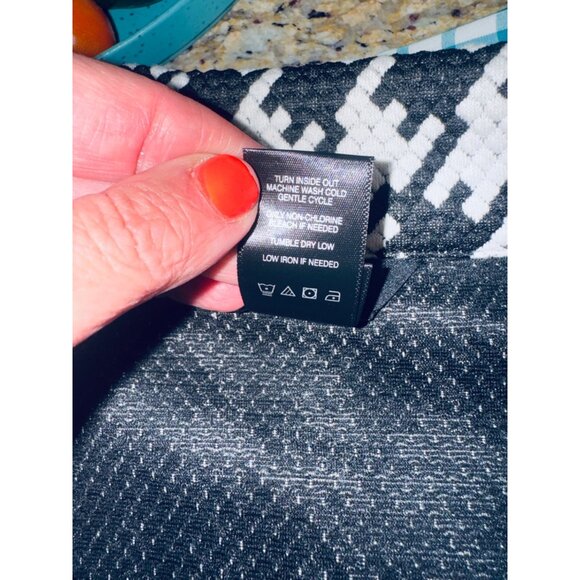 Ali Miles Womens Houndstooth Print Jacket Black White Peplem Hem Money Classic - Picture 8 of 10